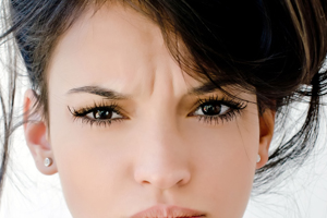 Vertical glabella lines (11 lines)